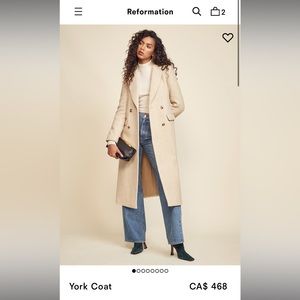 Long chic coat by Reformation